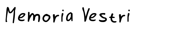 Memoria Vestri font preview